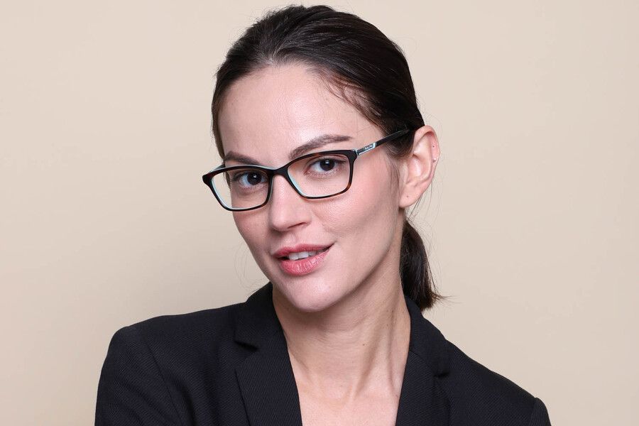 Ralph‎ by Ralph Lauren Eyeglass Frame RA7044 601 Havana Aquamarine M (52-16-135) Computer Reading Glasses Ralph Lauren 7044 601 Havana  main image 3