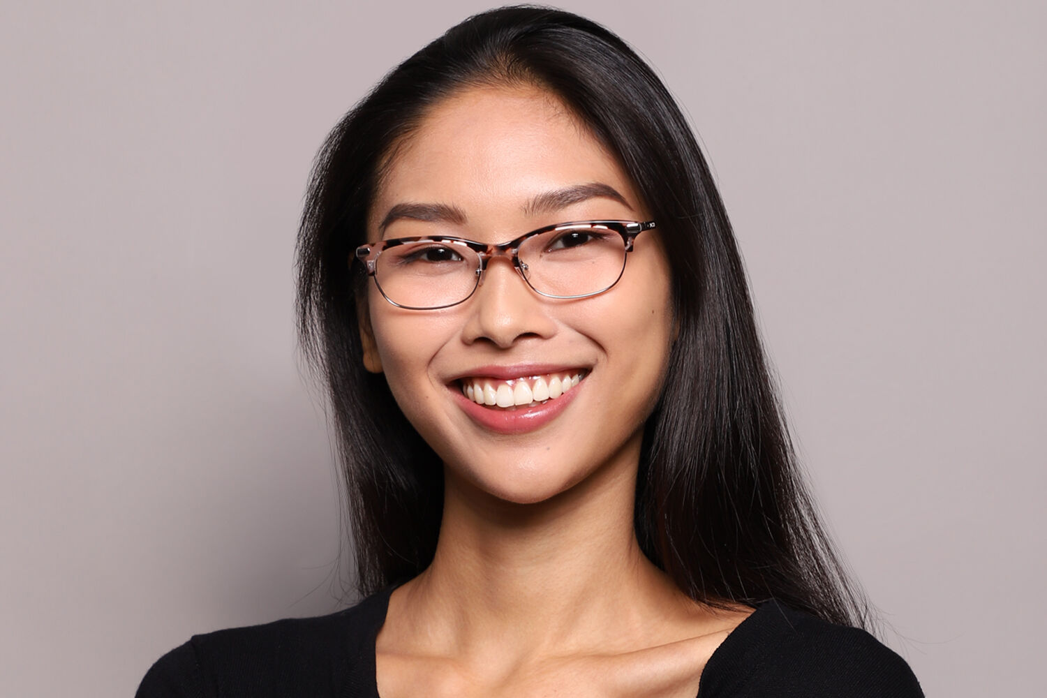 Fossil FOS 6055 OIN Rectangle Pink Tortoise Eyeglasses