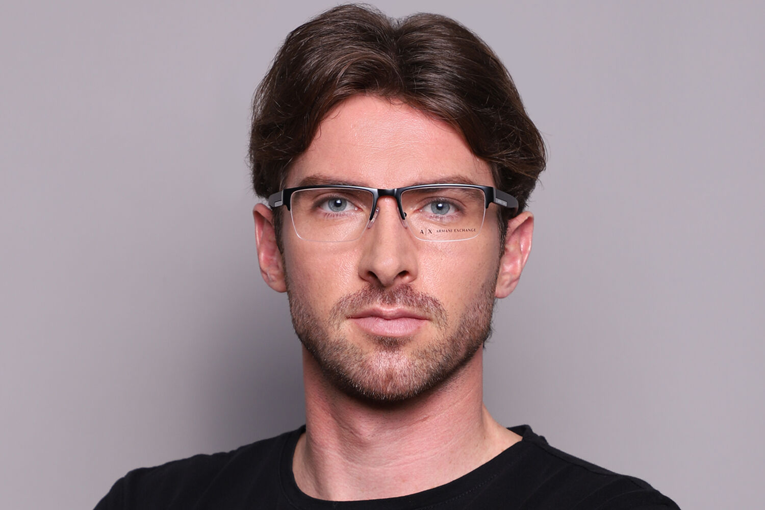 Armani Exchange AX1018 6063 Square Black Eyeglasses