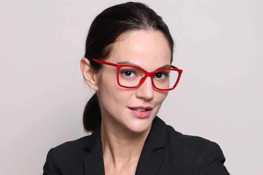 Gucci GG0025O 004 Square Red Eyeglasses | SmartBuyGlasses US display picture 2