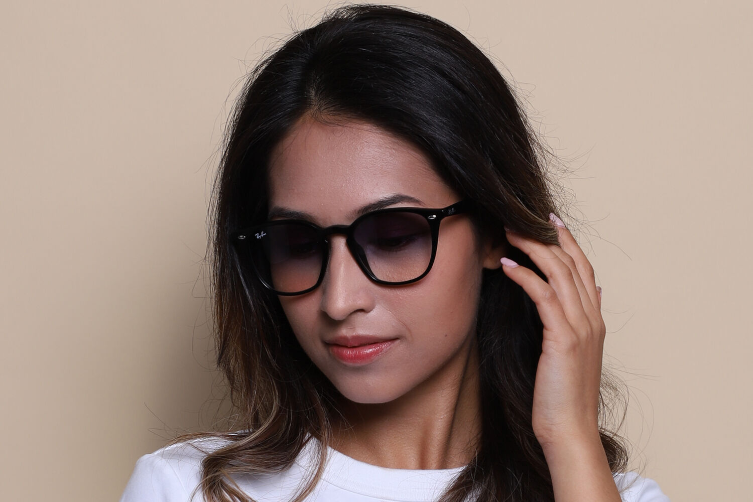 Ray-Ban RB4258F Asian Fit 601/19 Square Black Sunglasses