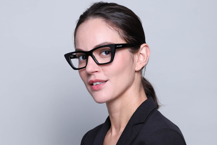 Saint Laurent SL 291 001 Cat Eye Black Eyeglasses  display picture 3