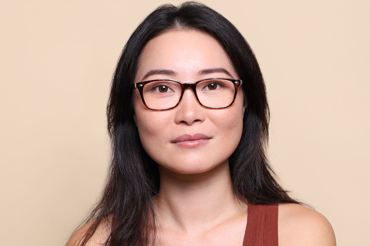 Ray-Ban RX5375 5082 Square Top Havana On Transparent Eyeglasses