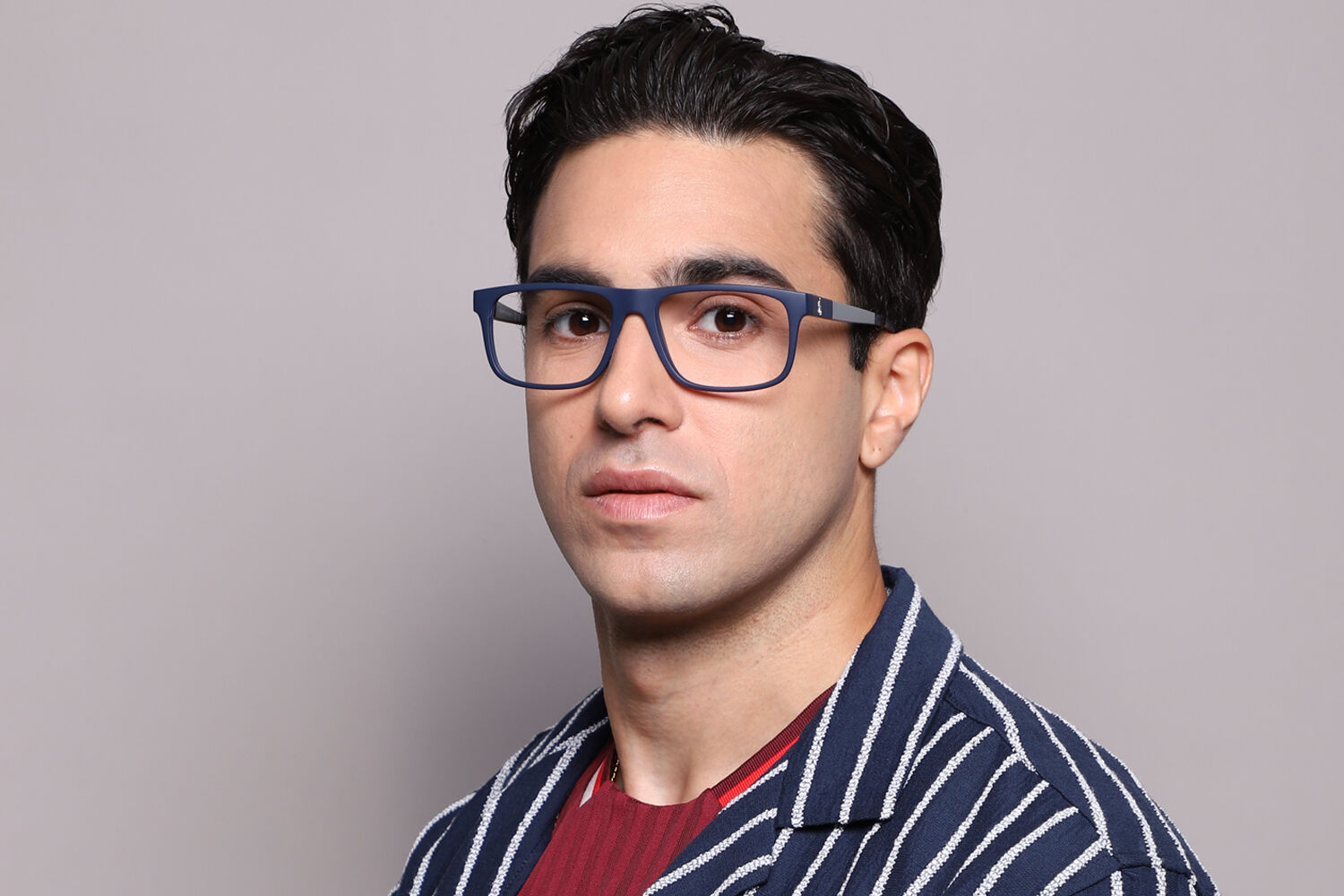 Polo Ralph Lauren PH2218 5528 Rectangle Matte Navy Blue Eyeglasses