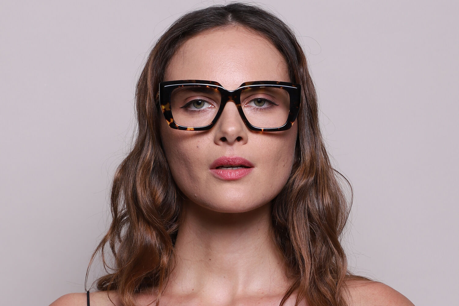 Bottega Veneta BV1032O 002 Square Tortoise Eyeglasses