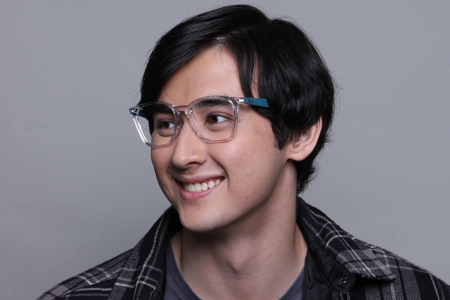 Ray-Ban RX7177 5994 Square Transparent Crystal Eyeglasses