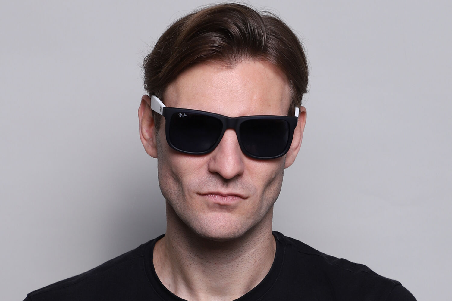 Ray-Ban RB4165 Justin 651180 Square Transparent Blue Sunglasses