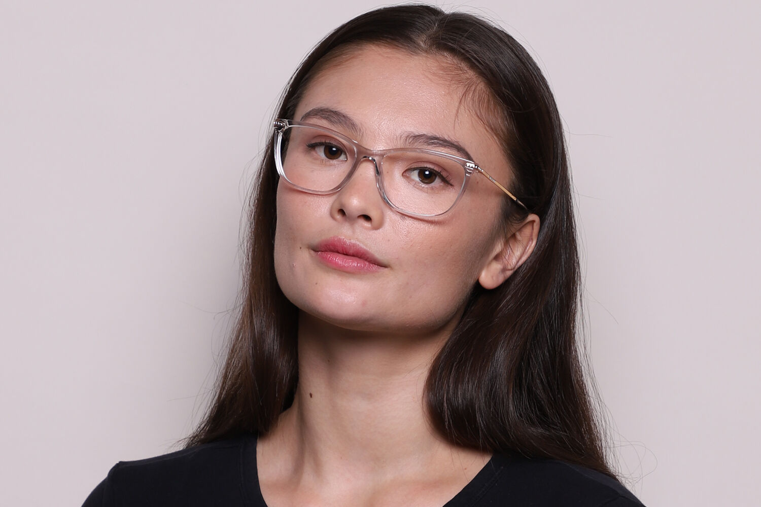 Versace VE3274B Asian Fit 5305 Rectangle Transparent Grey