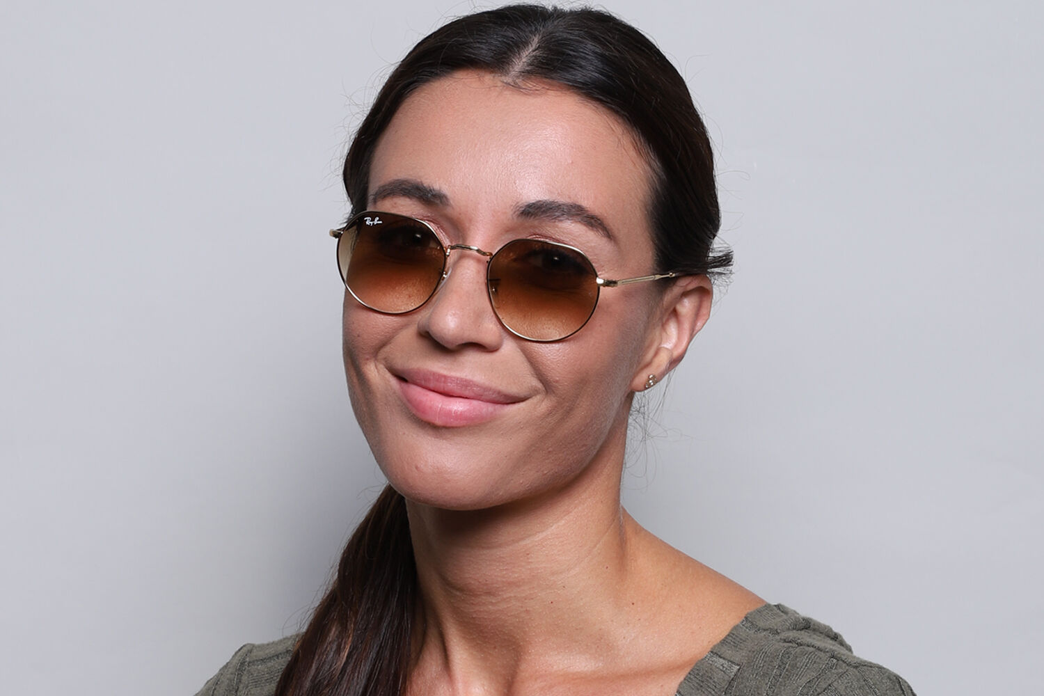 Ray-Ban RB3565 Jack 001/51 Oval Gold Sunglasses | SmartBuyGlasses US