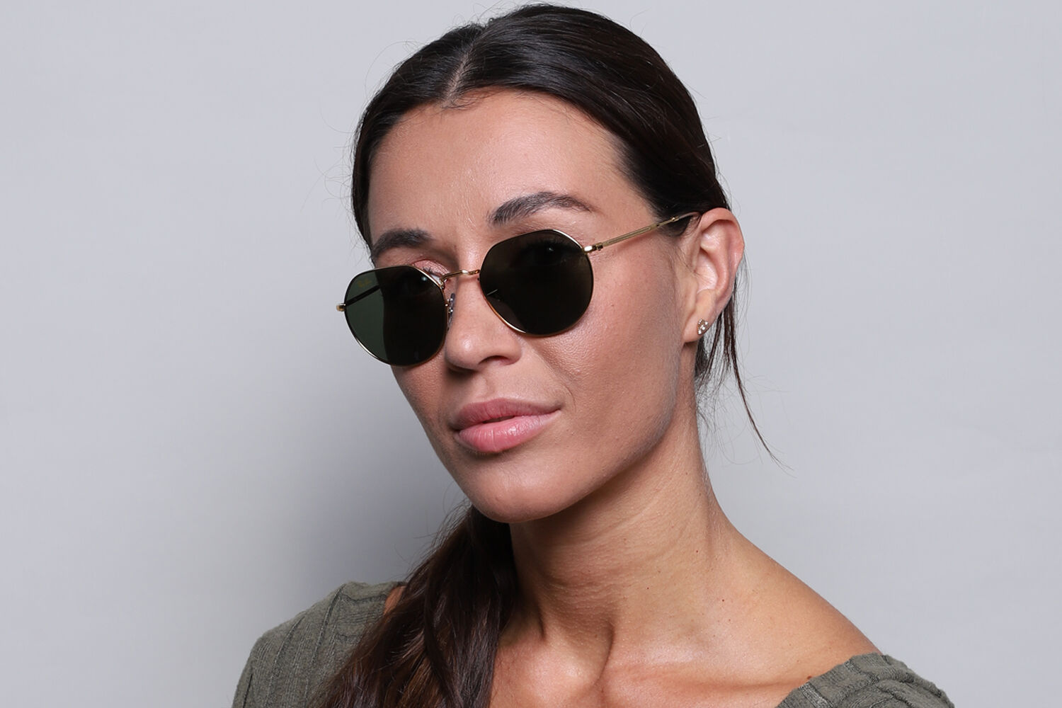Ray-Ban RB3565 Jack 919631 Oval Gold Eyeglasses | SmartBuyGlasses US