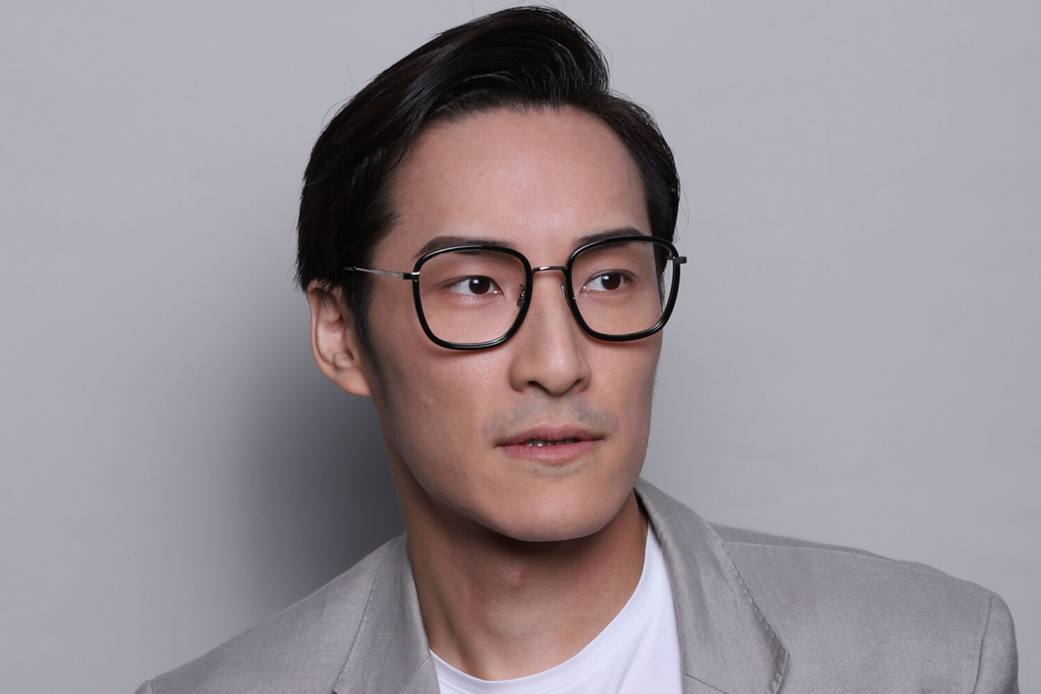 Saint Laurent SL 440/F OPT Asian Fit 001 Square Shiny Black