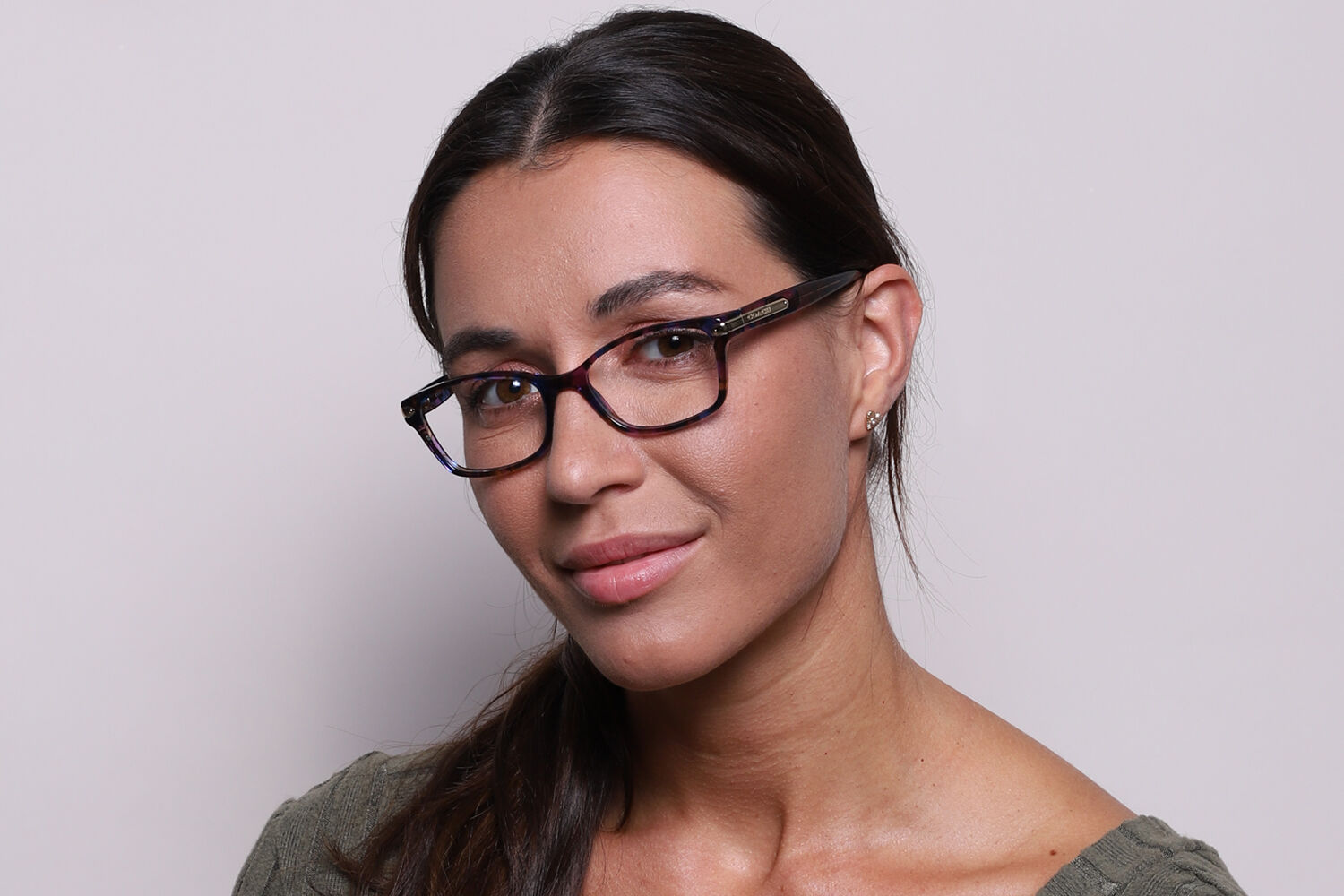 Coach HC6065 5288 Rectangle Purple Tortoise Eyeglasses