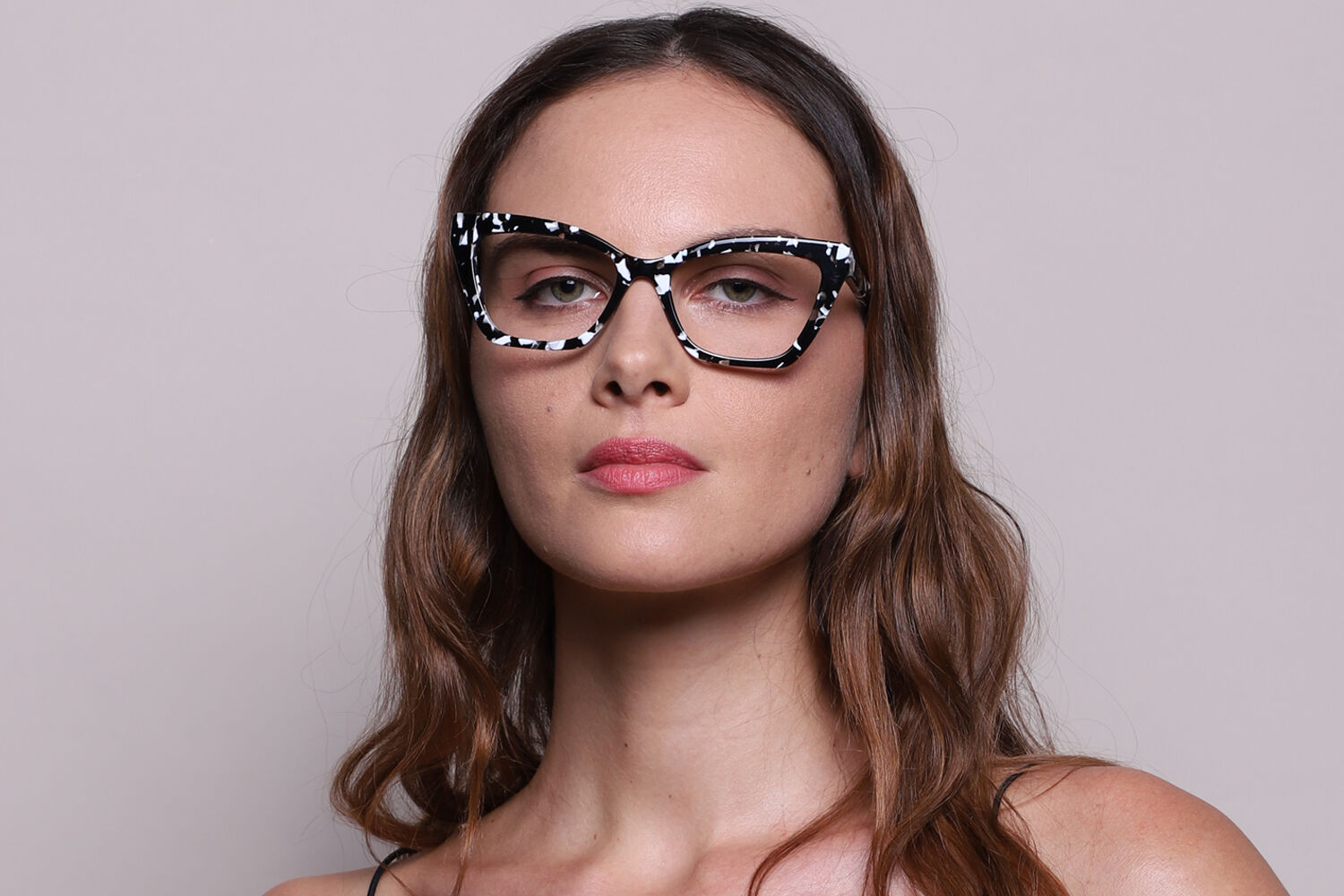 Karl Lagerfeld KL6063 N 007 Cat Eye Black White Eyeglasses