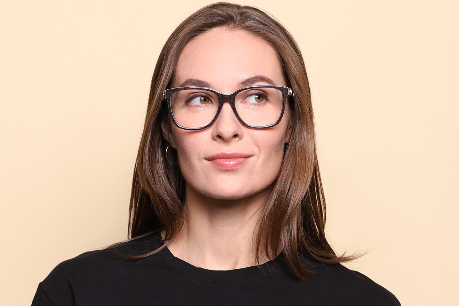 Michael Kors MK4088 SITKA 3706 Square Patterned Black Eyeglasses