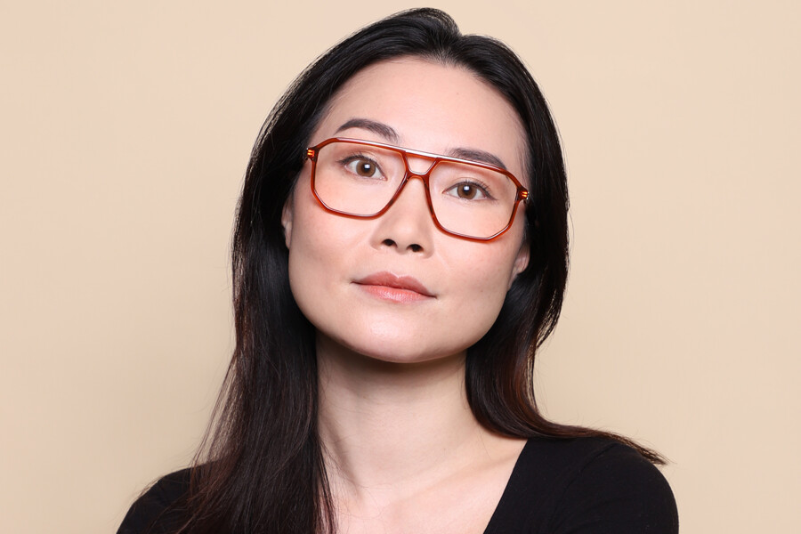 Guess GU8252 045 Pilot Transparent Brown Eyeglasses  display picture 2