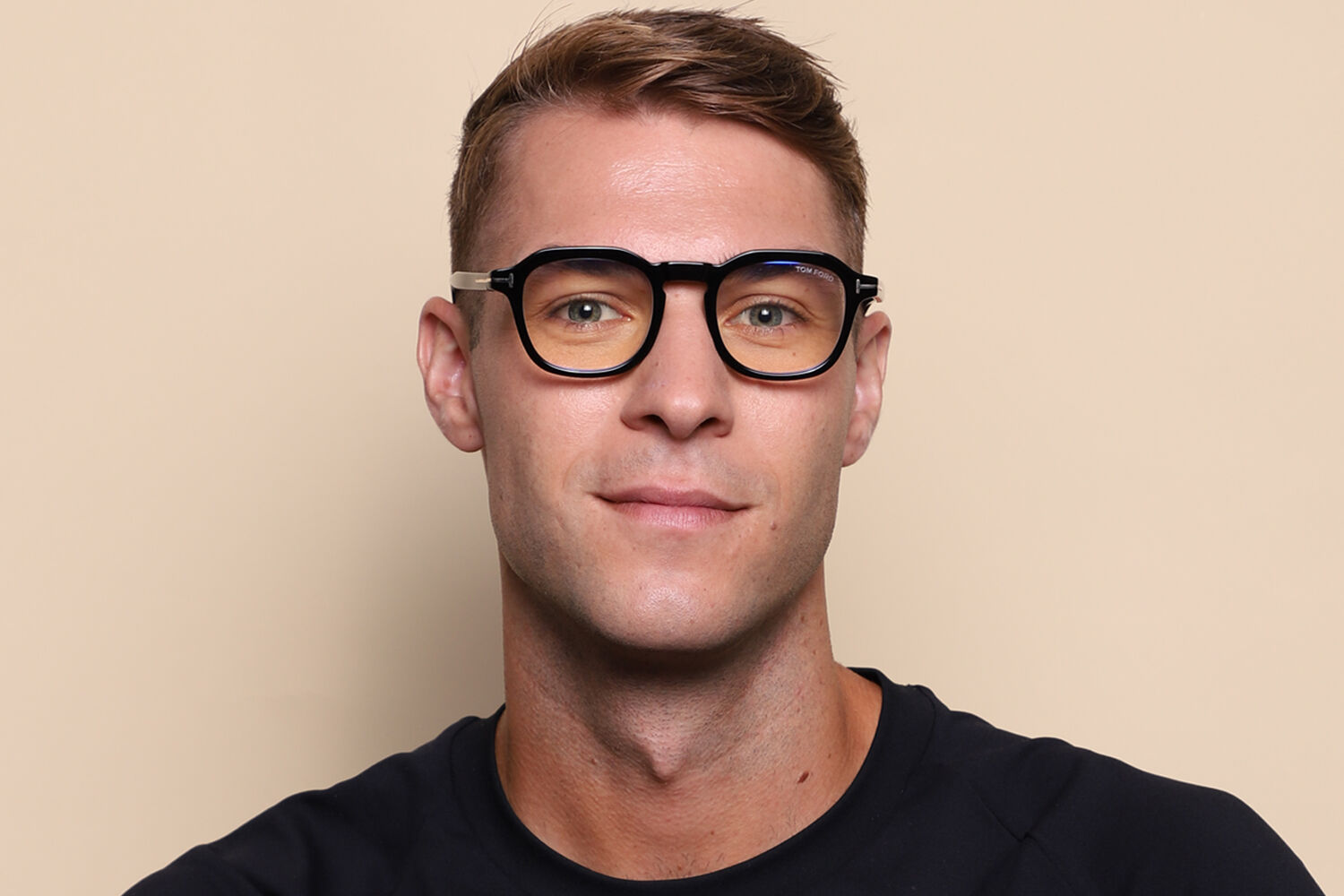 Tom Ford FT5836-B 001 Blue-Light Block Square Shiny Black