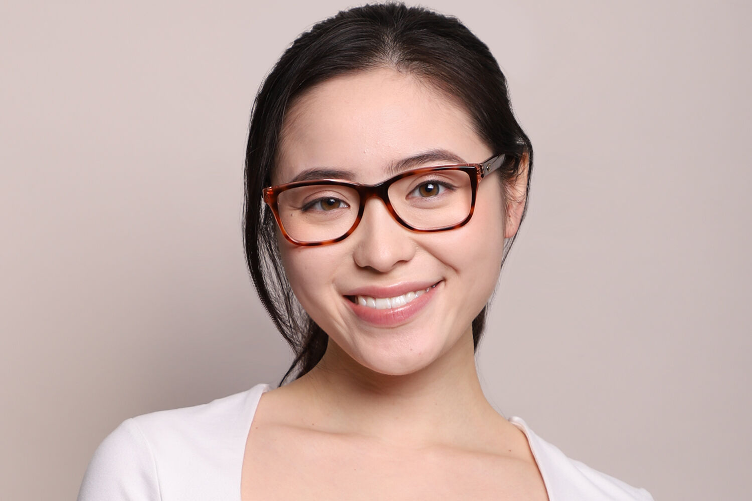Coach HC6129 5727 Rectangle Tortoise Crystal Eyeglasses