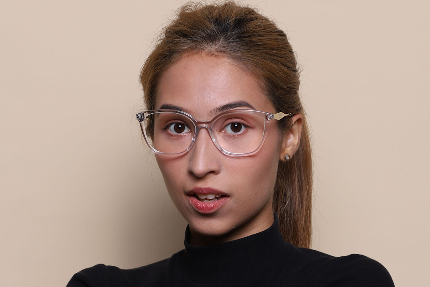 Prada PR 02ZVF Asian Fit 2AZ1O1 Clear Eyeglasses | SmartBuyGlasses US