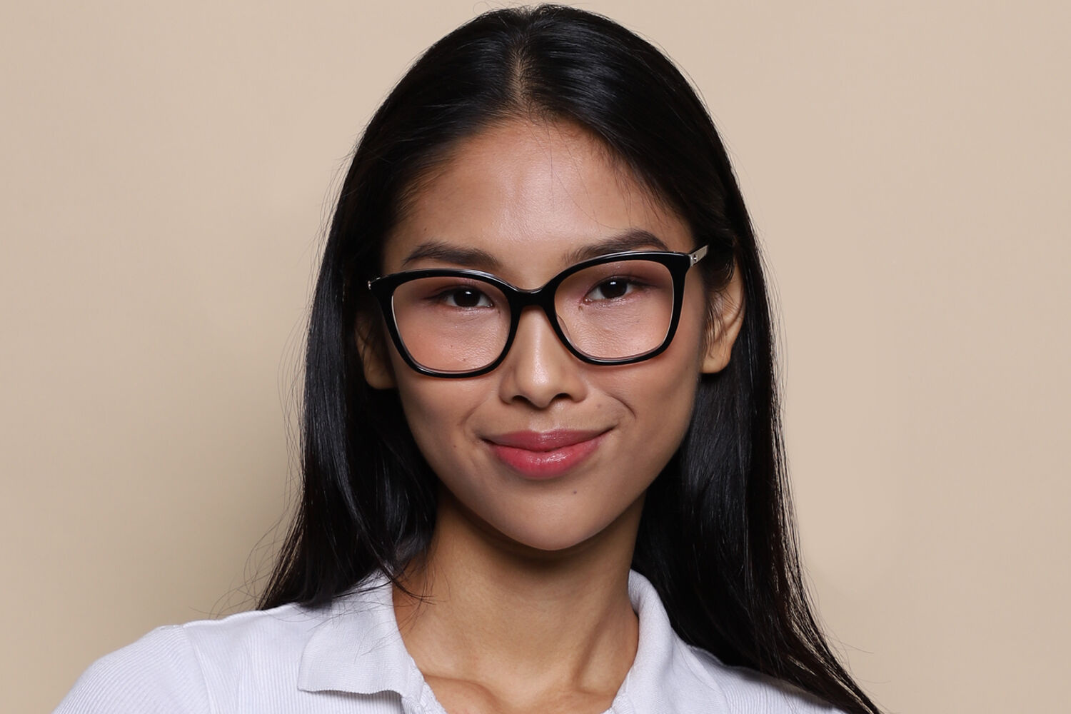 Kate Spade Leanna/G Asian Fit 807 Square Black on Clear Eyeglasses