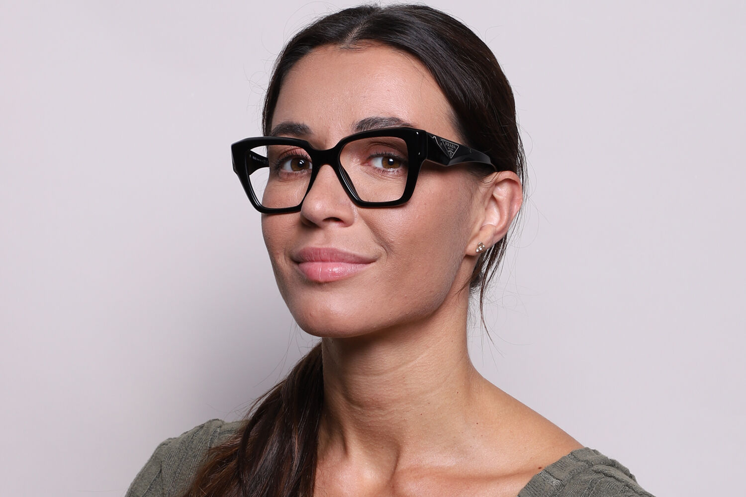 Prada PR 09ZV 1AB1O1 Cat Eye Black Eyeglasses | SmartBuyGlasses US