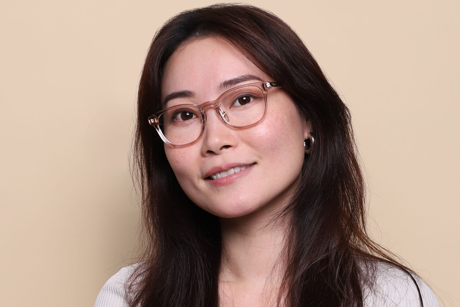 Prada PR 12ZVD Asian Fit 05N1O1 Transparent Pink Eyeglasses