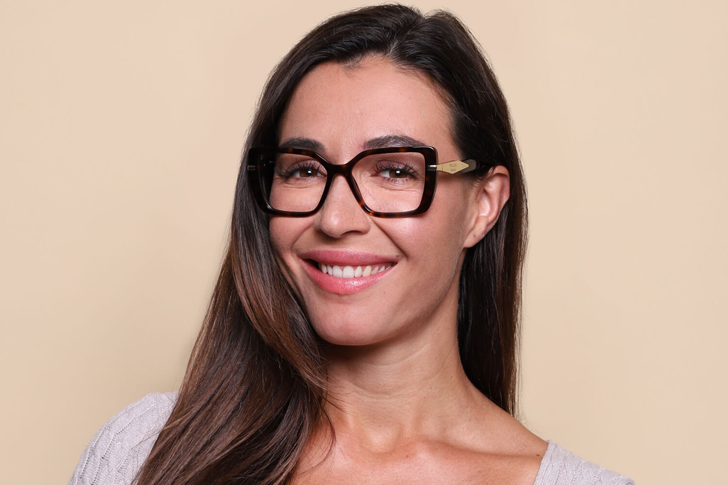 Prada PR 03ZV 2AU1O1 Cat Eye Tortoise Eyeglasses | SmartBuyGlasses US