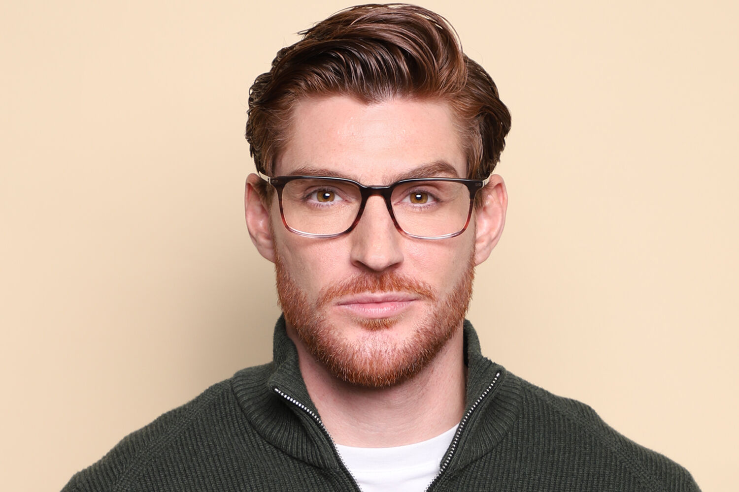 Ray-Ban RX5421 8251 Rectangle Red Brown Striped Eyeglasses