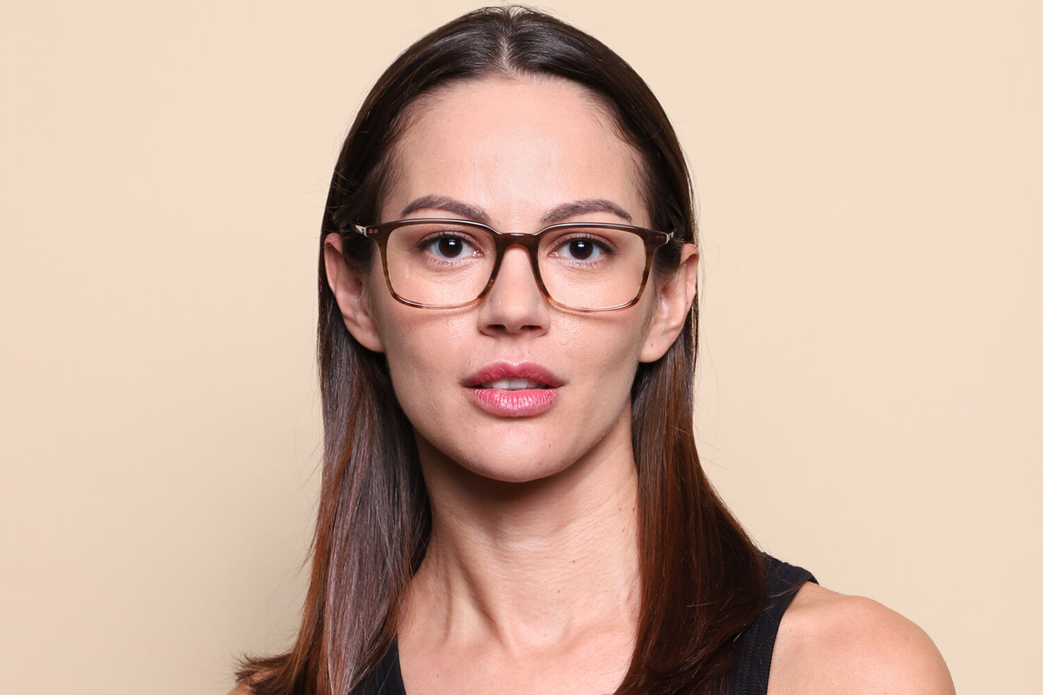 Ray-Ban RX5421 8255 Rectangle Green Brown Striped Eyeglasses