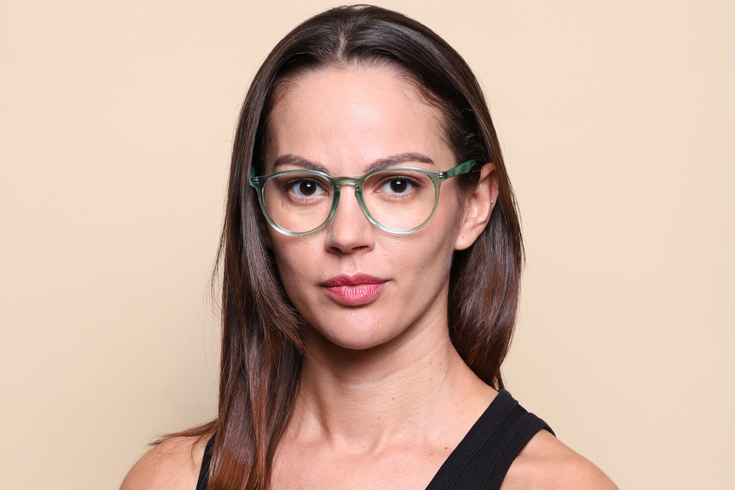 Ray-Ban RX7046 Erika 8340 Oval Transparent Green Eyeglasses