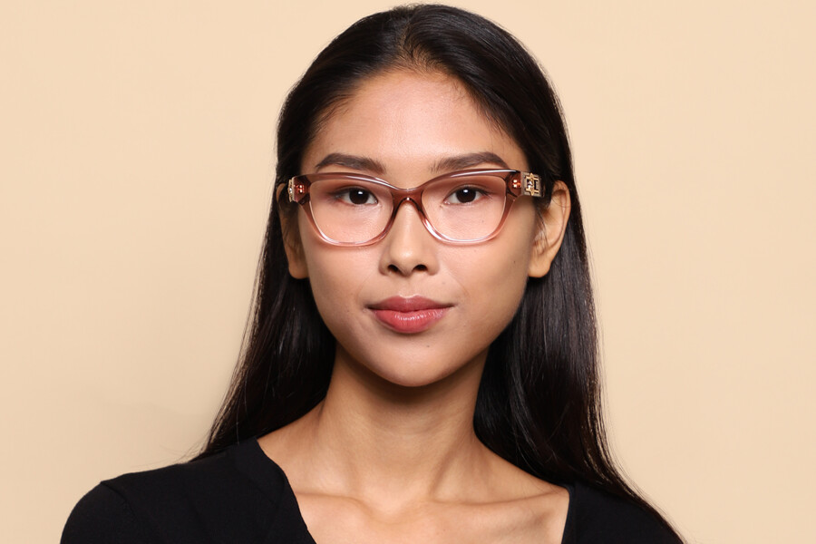 Versace VE3347 5435 Cat Eye Transparent Gradient Pink  display picture 1