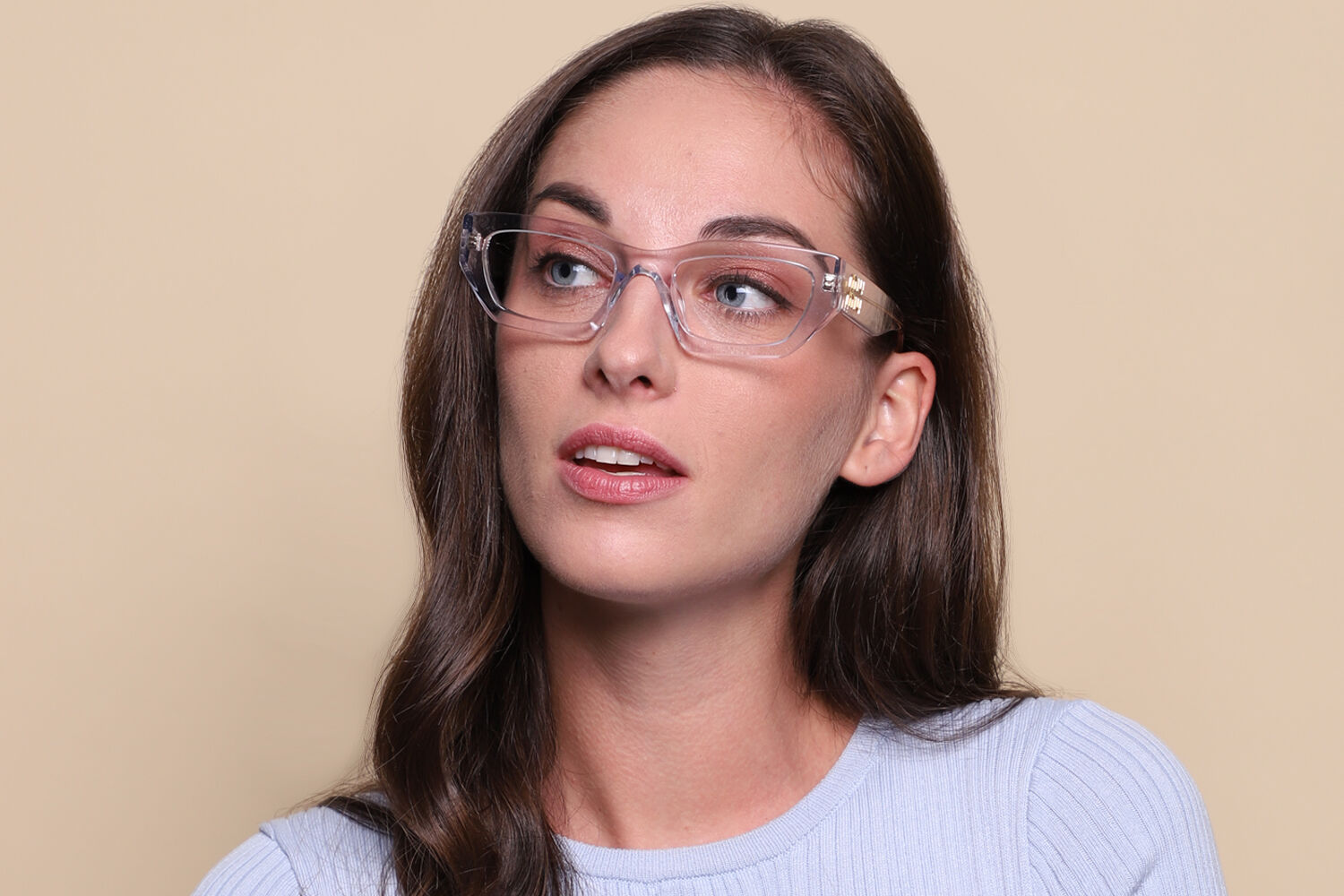 Miu Miu MU03XV 2AZ1O1 Cat Eye Clear Eyeglasses | SmartBuyGlasses US