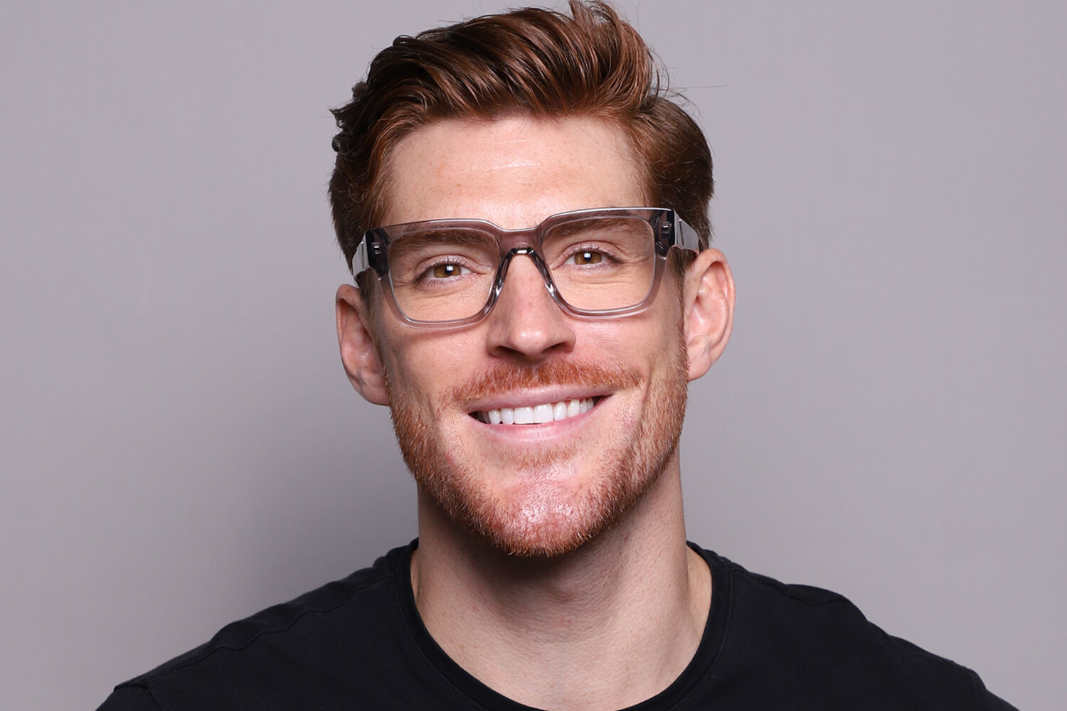 Prada PR 08ZV 18S1O1 Transparent Asphalt Grey Eyeglasses