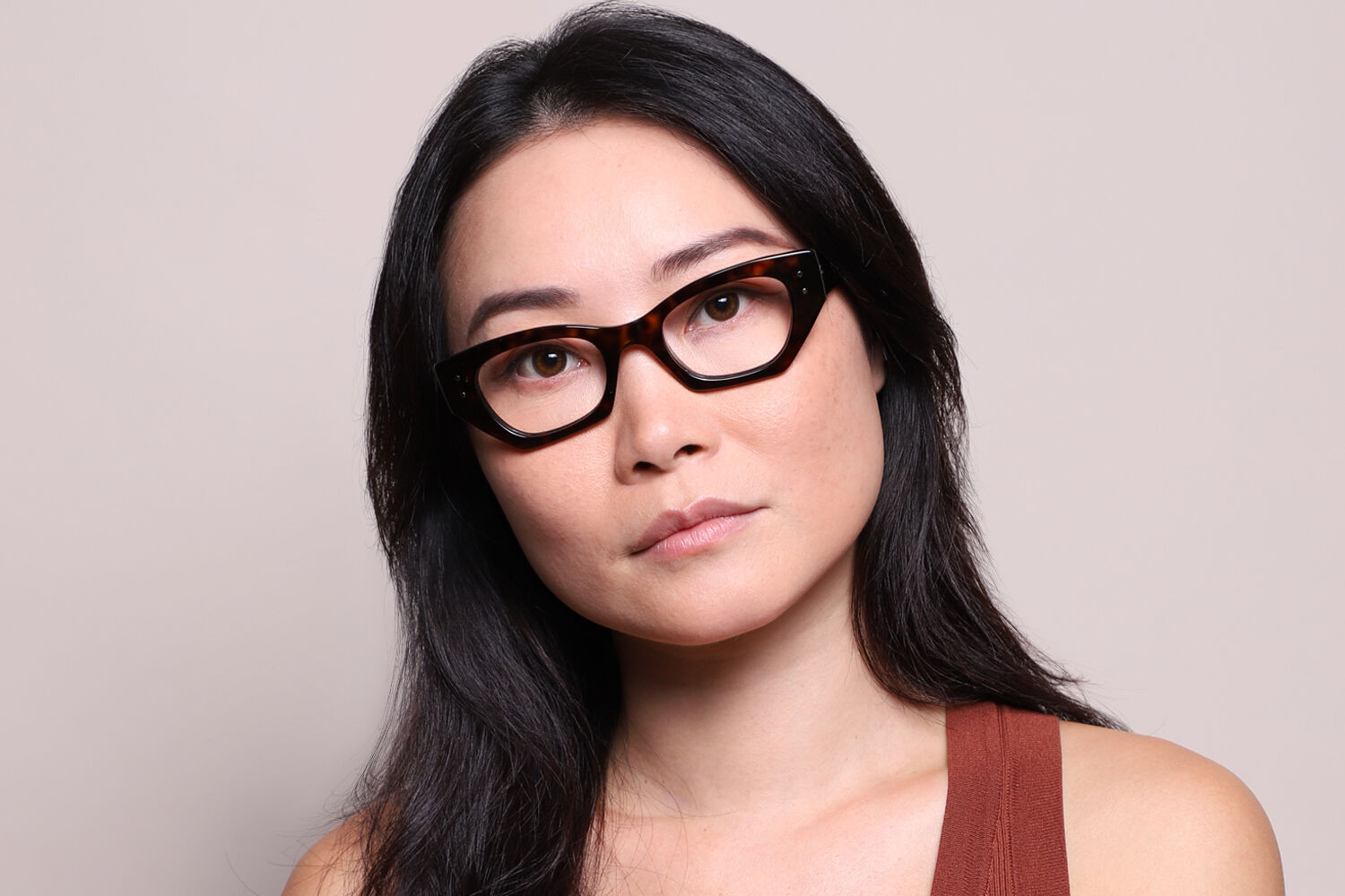 Ray-Ban RX7330 Zena 8320 Geometric Dark Tortoise Eyeglasses