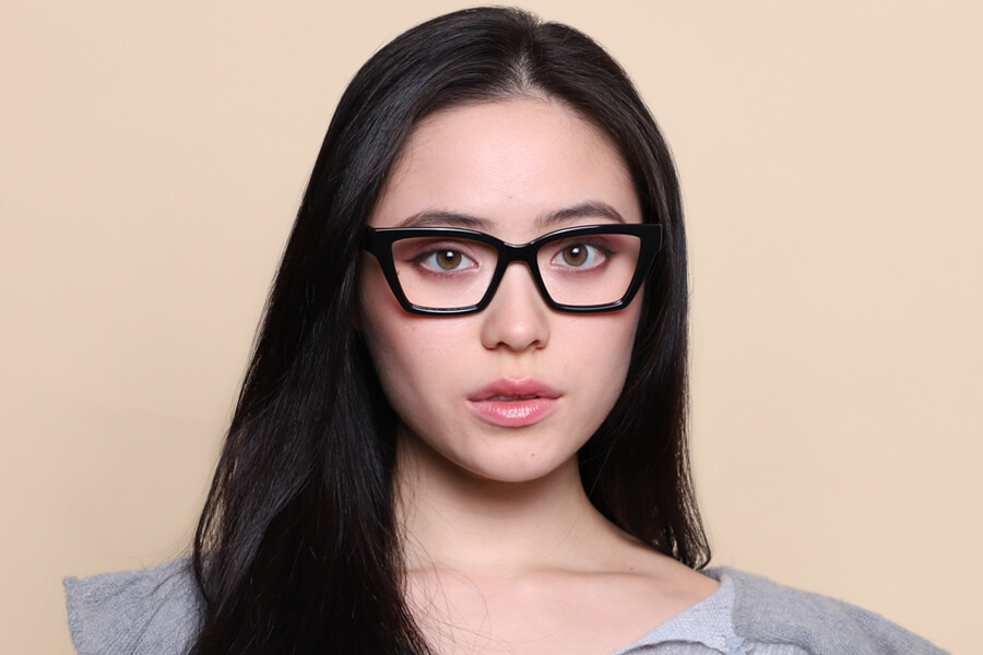 Gucci GG1715O 012 Women Cat Eye Eyeglasses 55mm - Black Gucci GG1715O Cat-Eye Eyeglasses | EyeOns.com main image 2