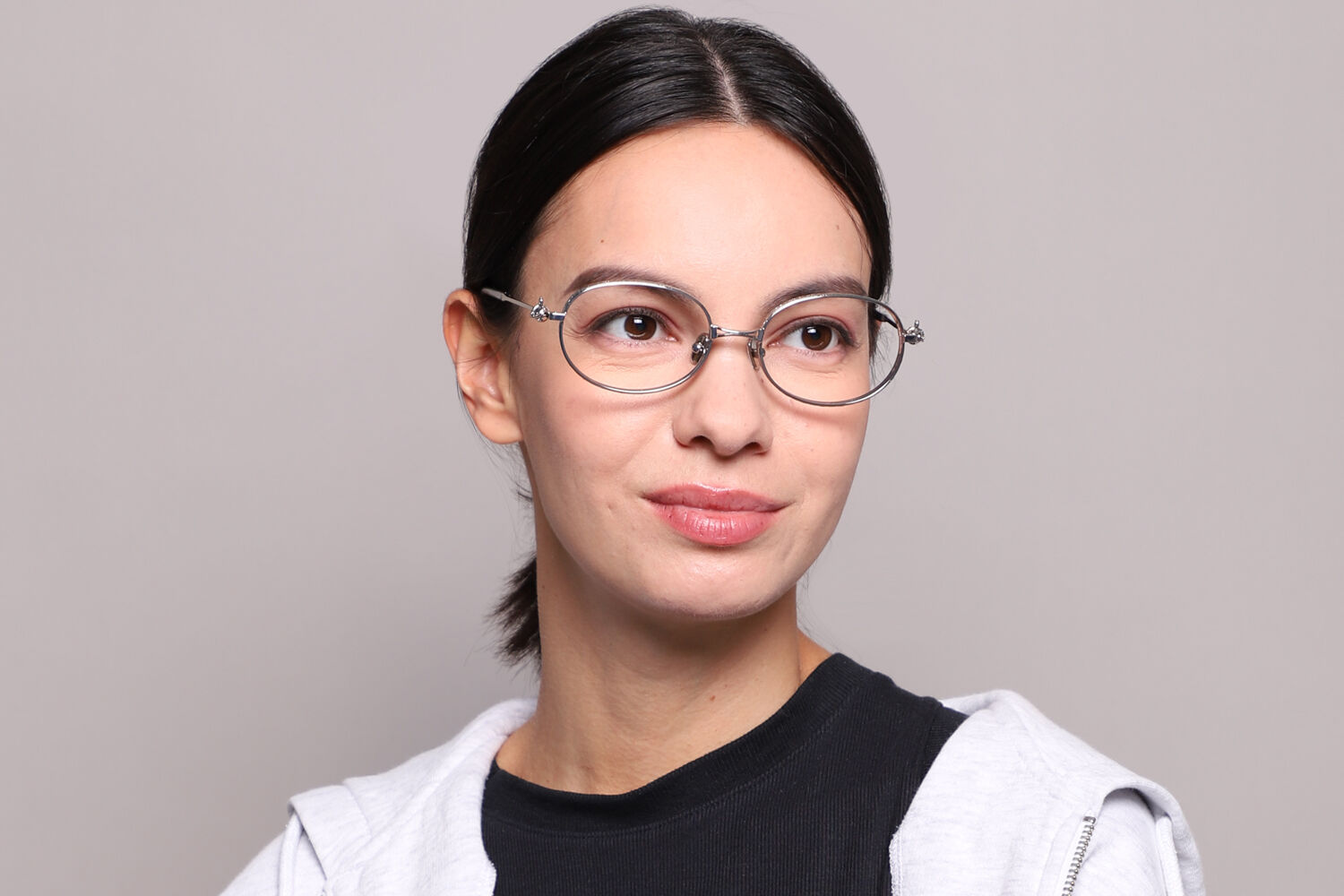 Vivienne Westwood VW3020 800 Oval Shiny Silver Eyeglasses