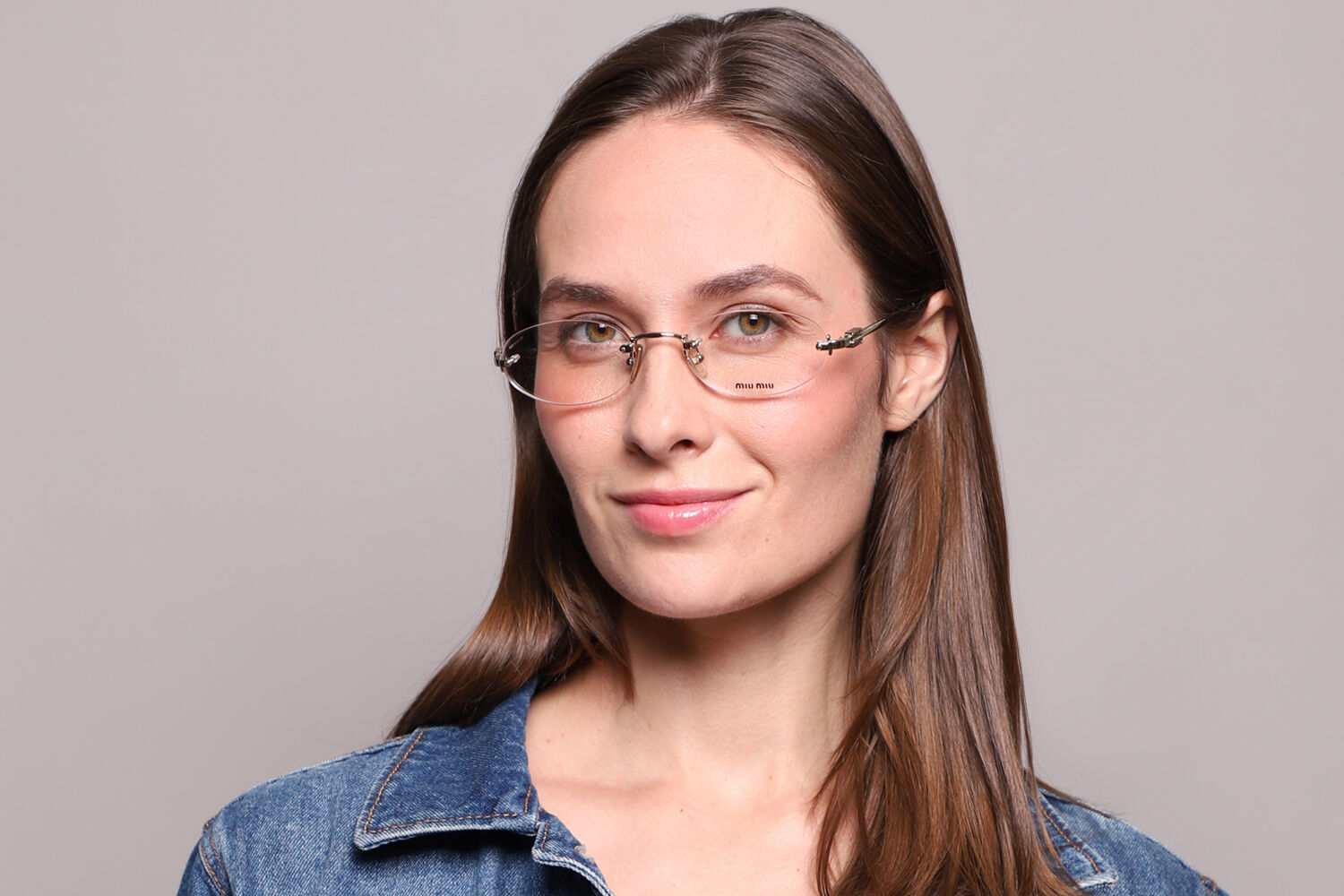 Miu Miu MU53WV ZVN1O1 Oval Pale Gold Eyeglasses | SmartBuyGlasses US