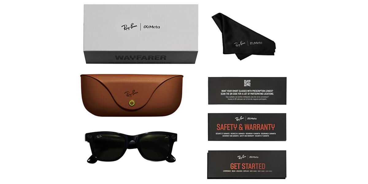 Ray-Ban Meta RW4006 Wayfarer 601/71 Square Black Sunglasses