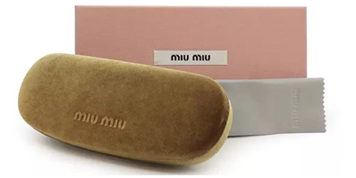 Miu Miu MU07XV VAU1O1 Rectangle Honey Yellow Tortoise Eyeglasses