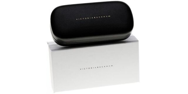 Victoria Beckham White Eyewear Box with Black Logo VICTORIA BECKHAM White Box Black Leather Sunglasses Case Set  main image 2