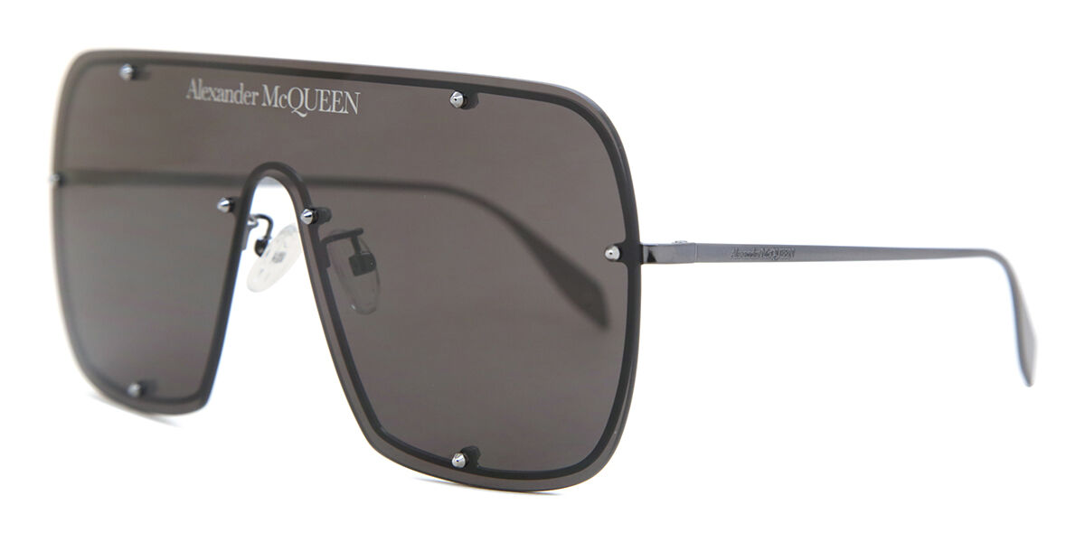 Alexander McQueen AM0362S 001 Single Lens Ruthenium Grey