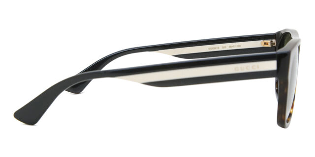 Gucci Sunglasses Black with White stripe Amazon.com: Gucci 0341 Black Web Stripe Square POLARIZED  main image 4