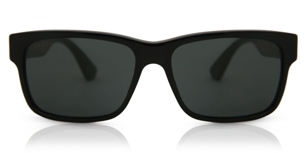 Gucci GG0340S 006 Rectangle Black Sunglasses | SmartBuyGlasses US