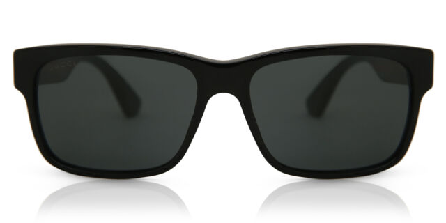 Gucci GG0340S 006 Rectangle Black Sunglasses  display picture 3