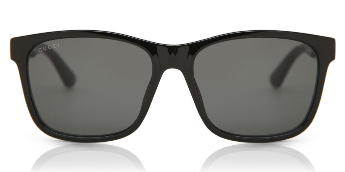 Gucci GG0746S 001 Square Shiny Black Sunglasses | SmartBuyGlasses US