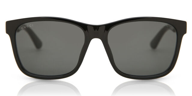 Gucci GG0746S 001 Square Shiny Black Sunglasses  display picture 3