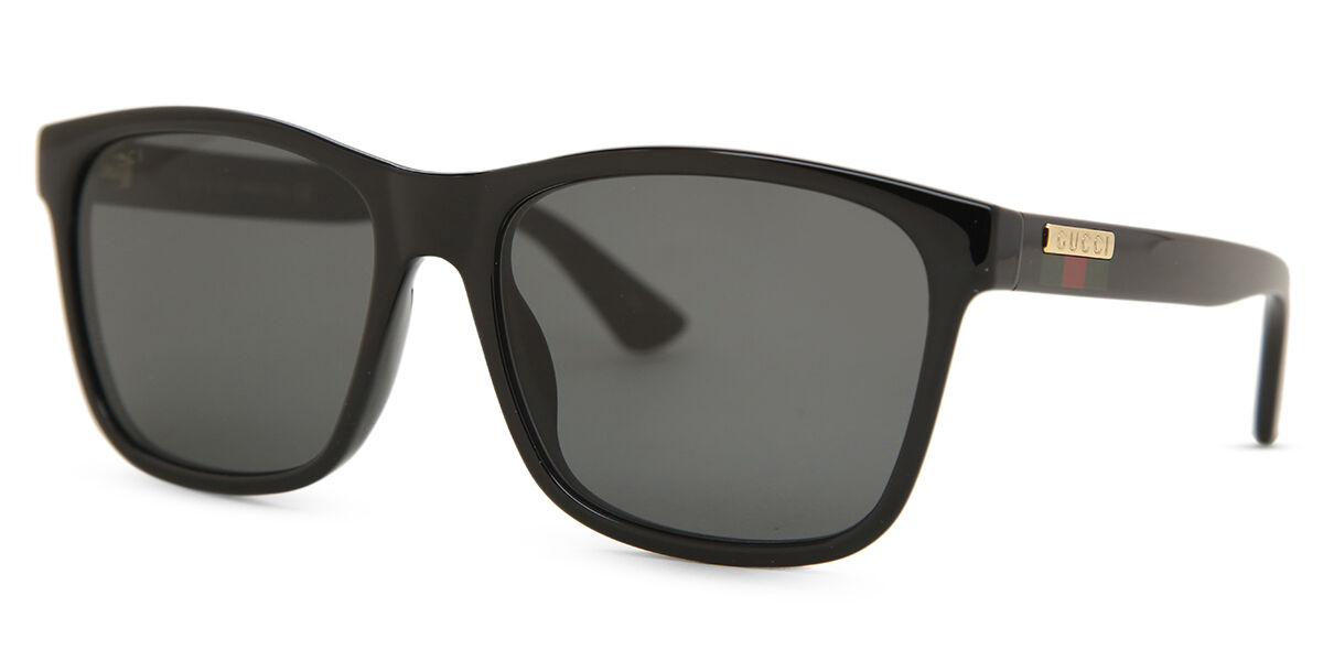 Gucci GG0746S 001 Square Shiny Black Sunglasses | SmartBuyGlasses US
