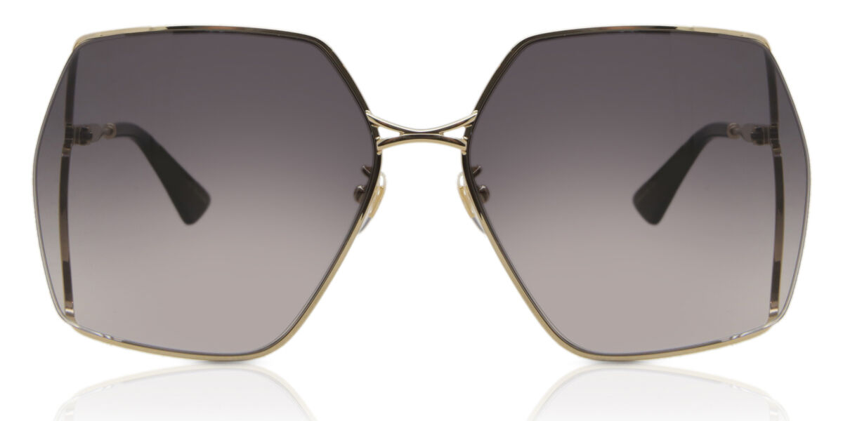 guga1765 Gucci GG0817S 003 Square Gold Sunglasses | SmartBuyGlasses US