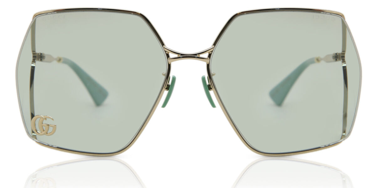 guga1765 Gucci GG0817S 003 Square Gold Sunglasses | SmartBuyGlasses US