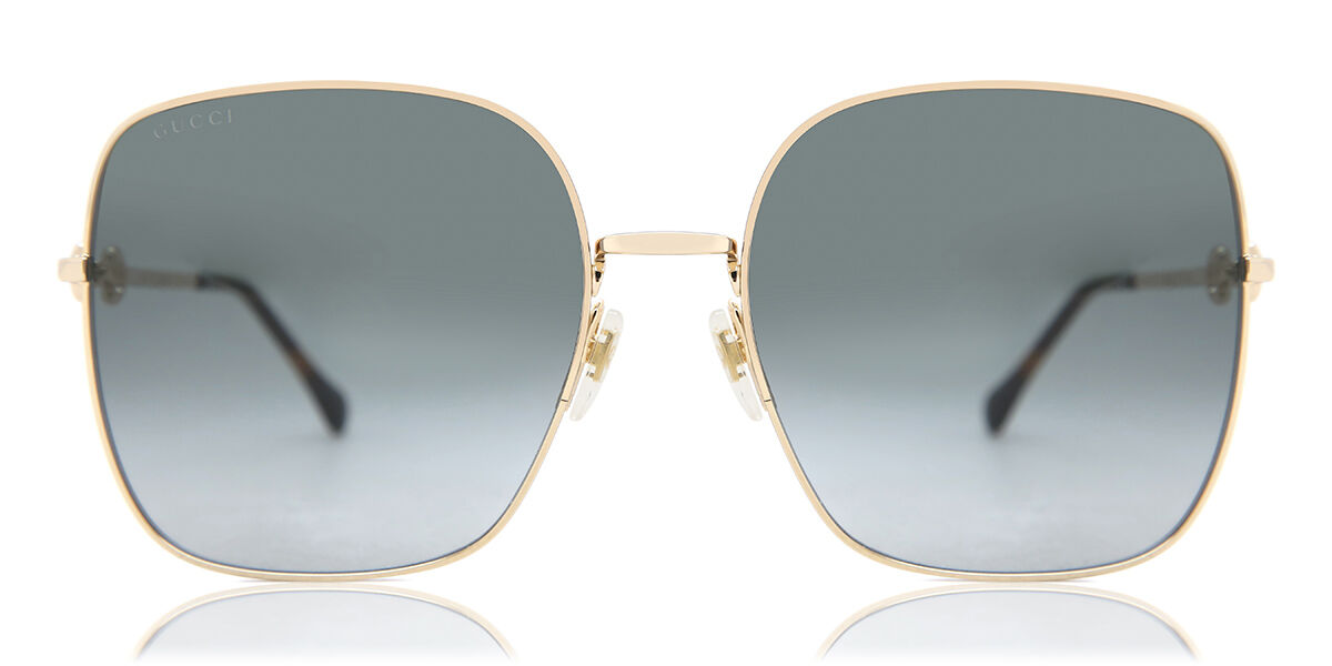 Gucci GG0879S 001 Square Gold Sunglasses | SmartBuyGlasses US
