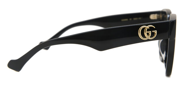 Gucci GG0998S 001 Black Rectangle Oversized Sunglasses with Gold Accents Gucci GG0998S 001 Sunglasses - US main image 2